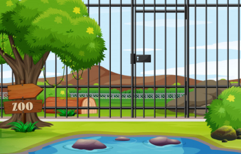 Background scene of zoo park with cage Free Vector Background scene of zoo park with cage Free Vector
