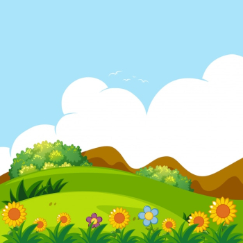 Background scene with green lawn Background scene with green lawn