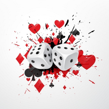 Background with casino dice Background with casino dice
