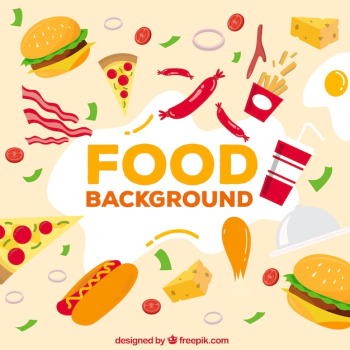 Background with fast food Background with fast food