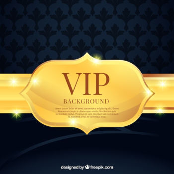 Background with golden vip badge Background with golden vip badge