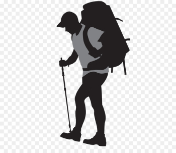 Backpacking Royalty-free Silhouette - Silhouette Backpacking Royalty-free Silhouette - Silhouette