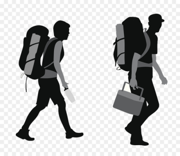 Backpacking Silhouette - Backpackers silhouette Backpacking Silhouette - Backpackers silhouette