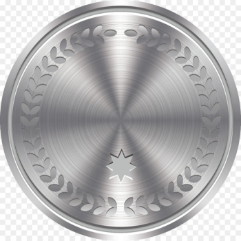Badge Metal Silver - Vector painted silver metallic coins Badge Metal Silver - Vector painted silver metallic coins