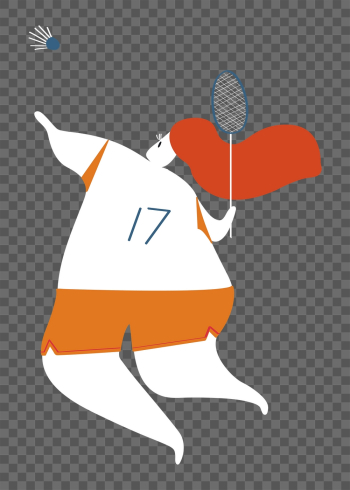 Badminton player png clipart, Olympic | Free PNG Illustration - rawpixel