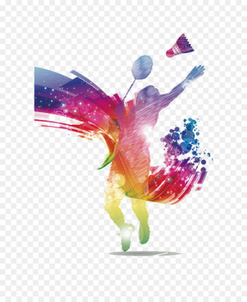 Badminton Poster Shuttlecock Racket - Badminton poster material 