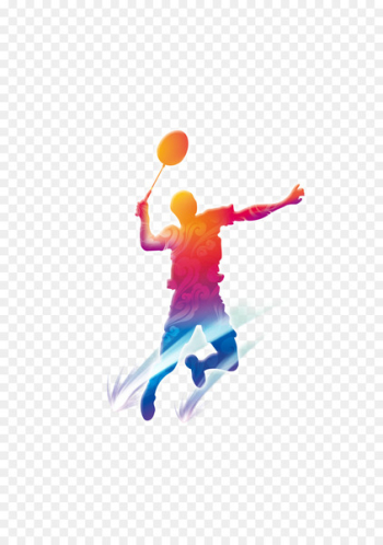 Badminton - Silhouettes of people playing badminton Badminton - Silhouettes of people playing badminton