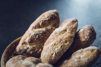 Baked Bread in Basket Baked Bread in Basket