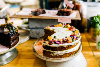 Baked Cake With Candies on Top Baked Cake With Candies on Top