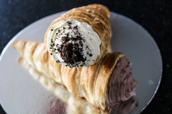 Baked Pastry on Plate Baked Pastry on Plate
