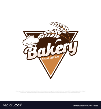 bakery logo design with triangle shape best for