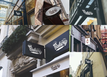 Bakery Store Sign Mockup