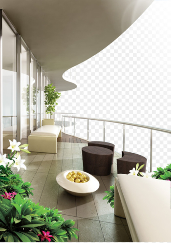 Balcony Handrail Stairs House plan Deck - Curved balcony real estate 