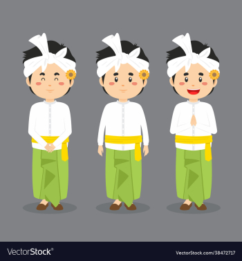 bali indonesian character with various expression bali indonesian character with various expression