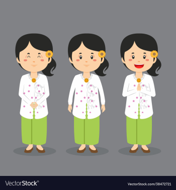 bali indonesian character with various expression bali indonesian character with various expression