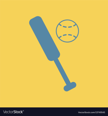 Ball baseball bat vector image Ball baseball bat vector image