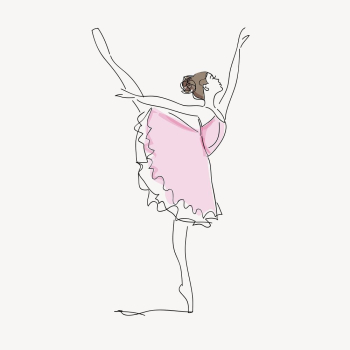 Ballerina drawing, aesthetic line art | Free PSD - rawpixel Ballerina drawing, aesthetic line art | Free PSD - rawpixel