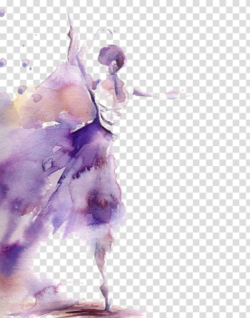 Ballerina , Watercolor painting Ballet Dancer Art, Watercolor Ballet transparent background PNG clipart