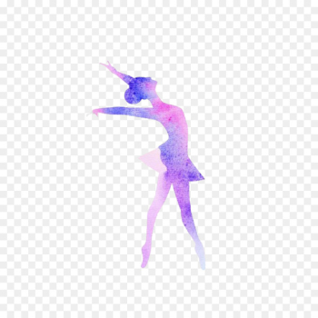 Ballet Dancer Balerin - Watercolor purple elegant ballet dancers 