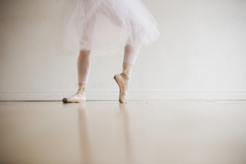 Ballet Dancer Stretches Feet Ballet Dancer Stretches Feet