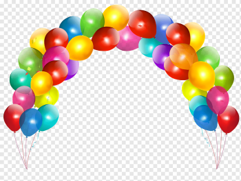 Balloon, Balloon Arch, multicolored balloon arch, happy Birthday To You, wedding, anniversary png