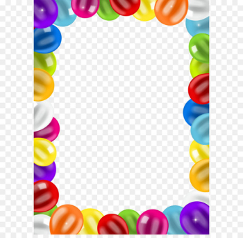 Balloon Birthday Clip art - Balloons Border Frame PNG Clip Art Image 