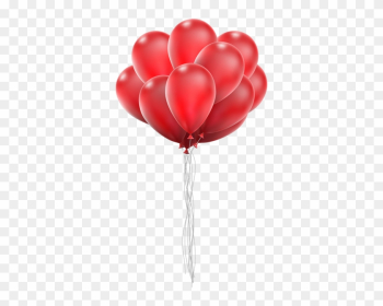 Balloon Bunch Png Clip Art Image - Red Heart Balloon Png