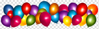 Balloon Confetti Party Birthday , Colorful Balloons , assorted-color balloon transparent background PNG clipart
