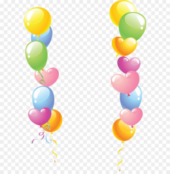 Balloon Heart - Color balloon border Balloon Heart - Color balloon border