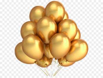 Balloon Party Gold Metallic color Stock photography - Transparent Gold Balloons Clipart 