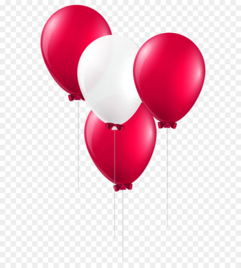 Balloon Red Clip art - Red and White Balloons PNG Clip Art Image 