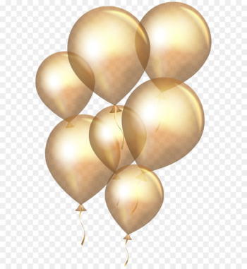 Balloon - Transparent Gold Balloons PNG Clip Art 