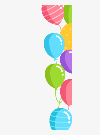 Balloons Border Png - Balloon Border With Transparent Background ...