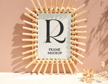 Bamboo Frame Mockup frame kup Bamboo Frame Mockup frame kup