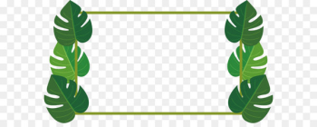 Banana leaf - Green banana leaf frame Banana leaf - Green banana leaf frame