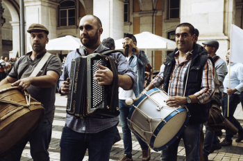 Band Playing on Street Band Playing on Street