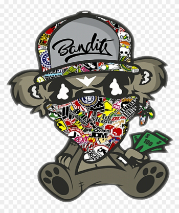 Bandit Grateful Gratefuldead Money Deadbear Deadbears - Sticker Boom