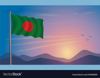 bangladesh flag in the morning sun bangladesh flag in the morning sun