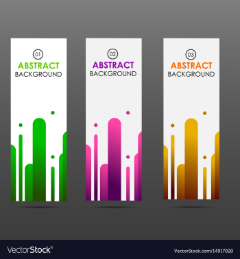 banner abstract colorful shapes