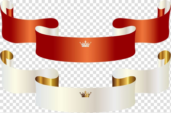 Banner Crown Pin , red ribbon transparent background PNG clipart