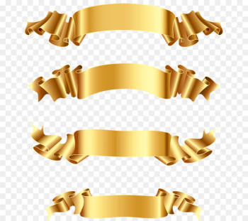 Banner Gold Clip art - Golden ribbon Banner Gold Clip art - Golden ribbon