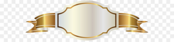 Banner Gold Clip art - White Label and Gold Banner PNG Clipart Image 