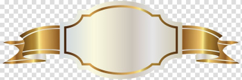 Banner Gold , White Label and Gold Banner , gold ribbon logo transparent background PNG clipart