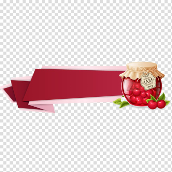 Banner Graphic design, cherry canned label material transparent background PNG clipart