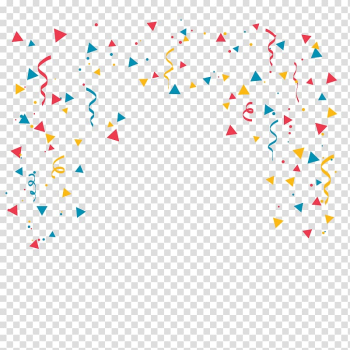 Banner illustration, Confetti New Year Carnival, holiday ribbon transparent background PNG clipart