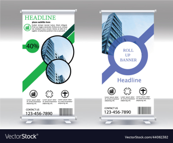 banner roll-up design business concept banner roll-up design business concept