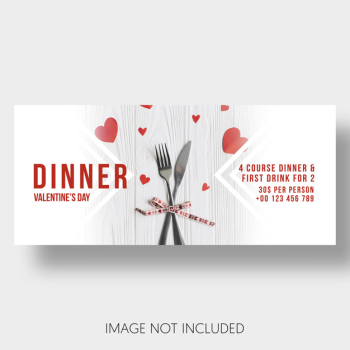 Banner template restaurant couple valentine's day Free Psd Banner template restaurant couple valentine's day Free Psd