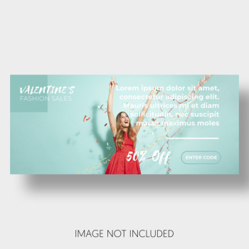 Banner template sales valentine's day Free Psd Banner template sales valentine's day Free Psd