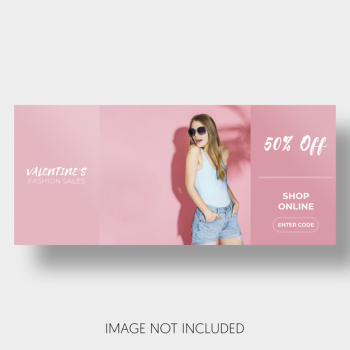 Banner template sales valentine's day Free Psd Banner template sales valentine's day Free Psd