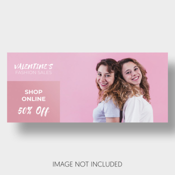 Banner template sales valentine's day Free Psd Banner template sales valentine's day Free Psd